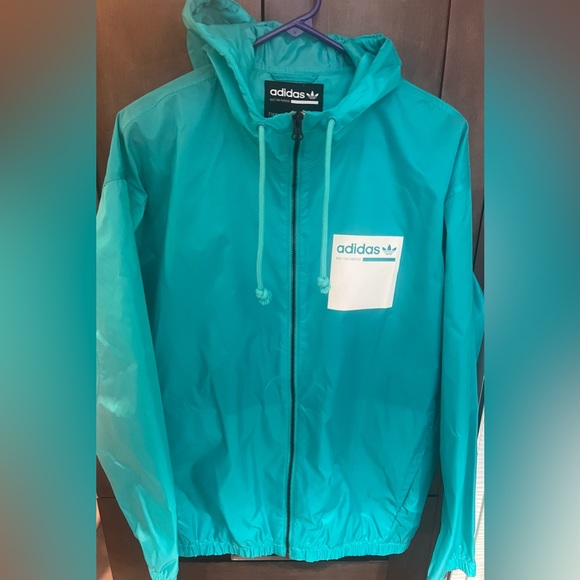 Adidas Teal Built for Purpose Windbreaker Zip Jacket, S